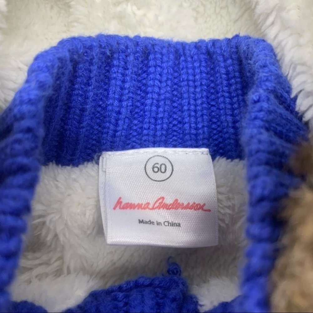 •, Hanna Andersson Cat Dog Knit Jacket Fur Hood Unisex - Picture 6 of 11